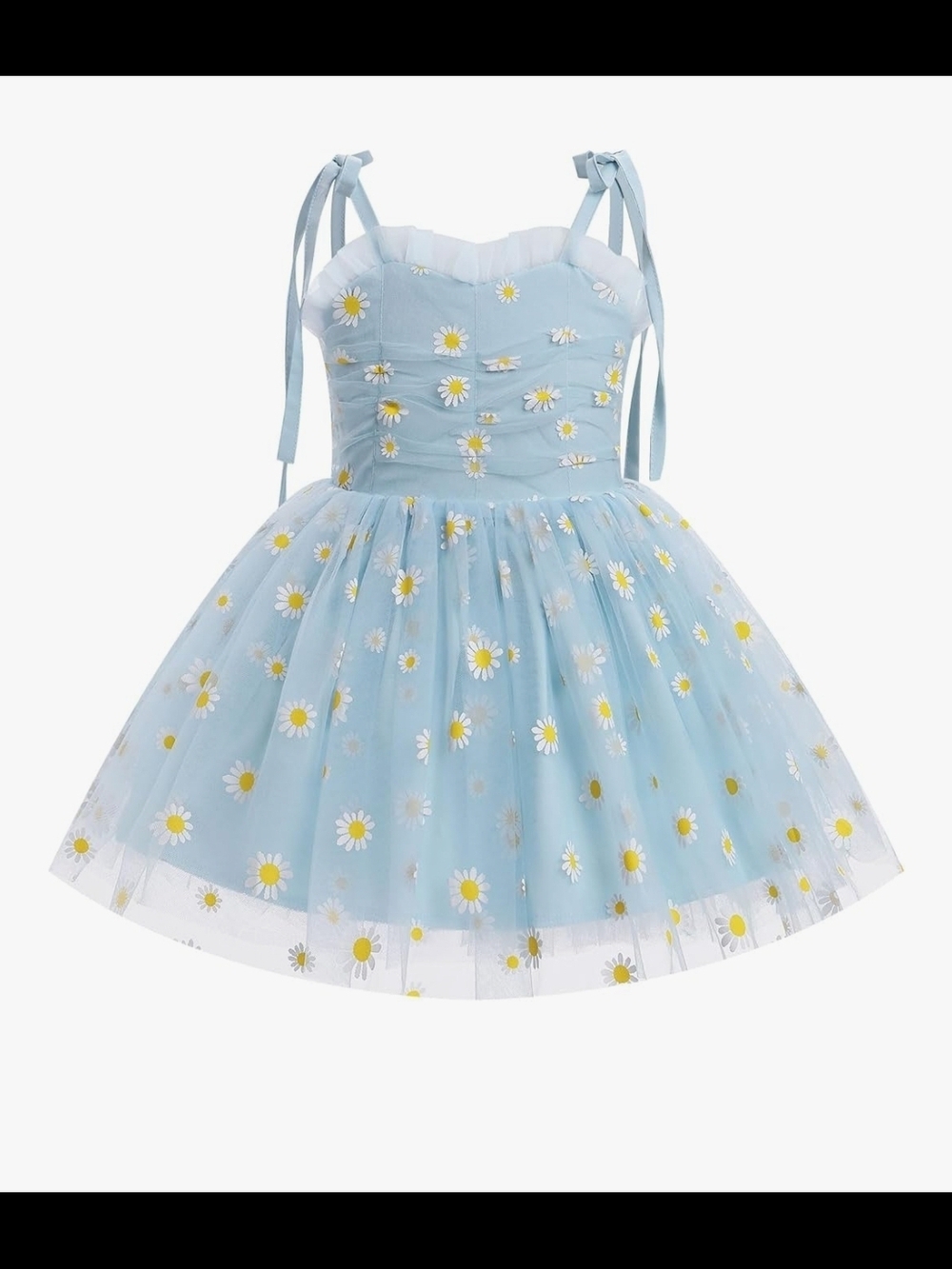 Blue Daisy Tulle Party Dress